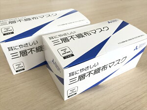 【ふるさと納税】三菱製紙株式会社 純国産 三層不織布マスク 50枚入り2箱 【 兵庫県 高砂市 】