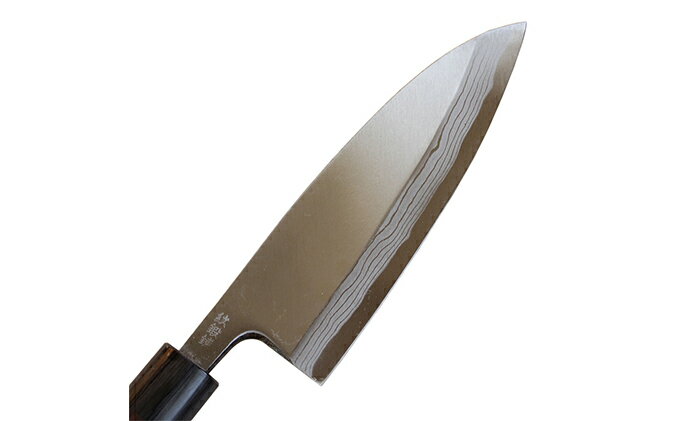 【ふるさと納税】出刃包丁 180mm 紫檀柄 多層鋼雲浮 青鋼 本格手打鍛造品 キッチン用品 手造り包丁 刃物 　お届け：入金後、約2ヵ月～3ヵ月でお届け 3