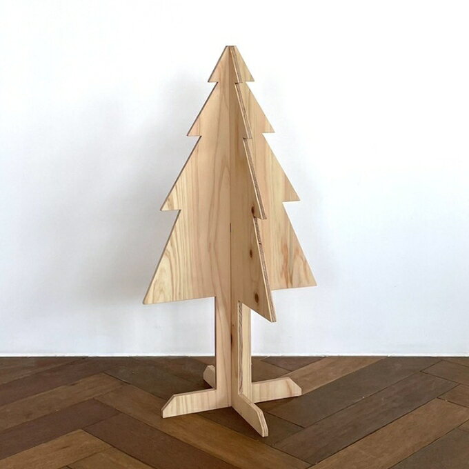 【ふるさと納税】クリスマスツリー 02 クリア インテリア 季節もの 季節用品 イベント用品 イベントグッズ クリスマス用品 ラーチ合板 組立式 冬 冬のイベント 　お届け：発送可能時期より順次発送予定