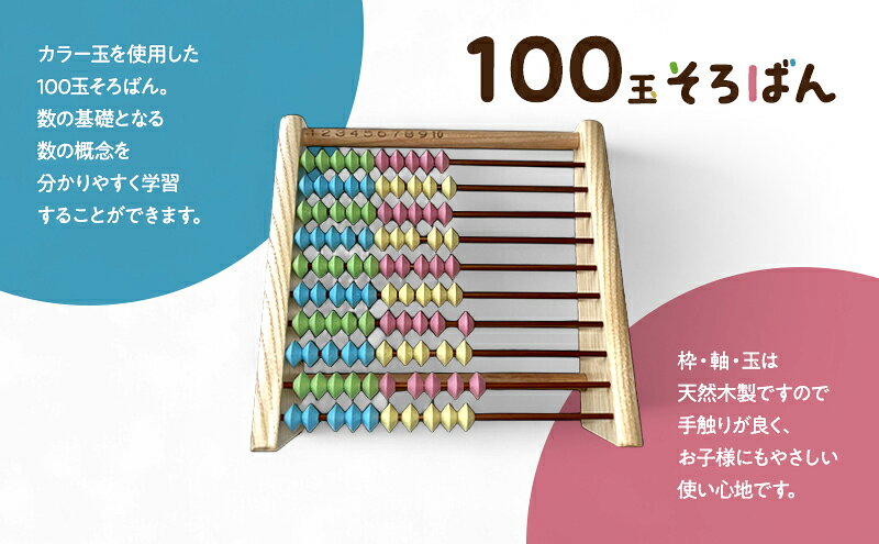 兵庫県小野市の【ふるさと納税】100玉そろばん　一日市長おのののかさん限定カラー / 播州そろばん 算数 オリジナル 算盤 おのののか 知育玩具 子供用 コラボ 遊び習時計 さんすう 百玉そろばん 教育 勉強 プレゼント 幼児 幼稚園 小学校 入園 入学 祝い モンテッソーリ｜アングル3