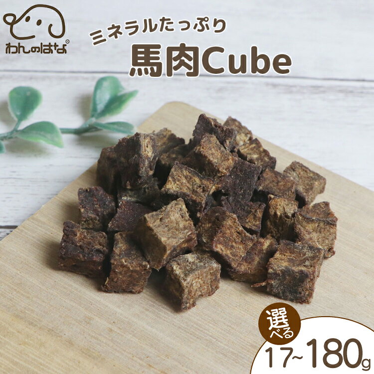 【ふるさと納税】 ドッグフード わんのはな 馬肉 cube 選べる 内容量 17g 45g 180g [ZANASHOP 兵庫県 三田市 3d28bae280233] 犬 餌 エサ えさ おやつ ペット ドッグ フード ペットフード 国産 馬 肉 キューブ ミネラル メール便 ふるさと納税 f282197-sanda-10001123 兵庫県三田市 パッケージ画像