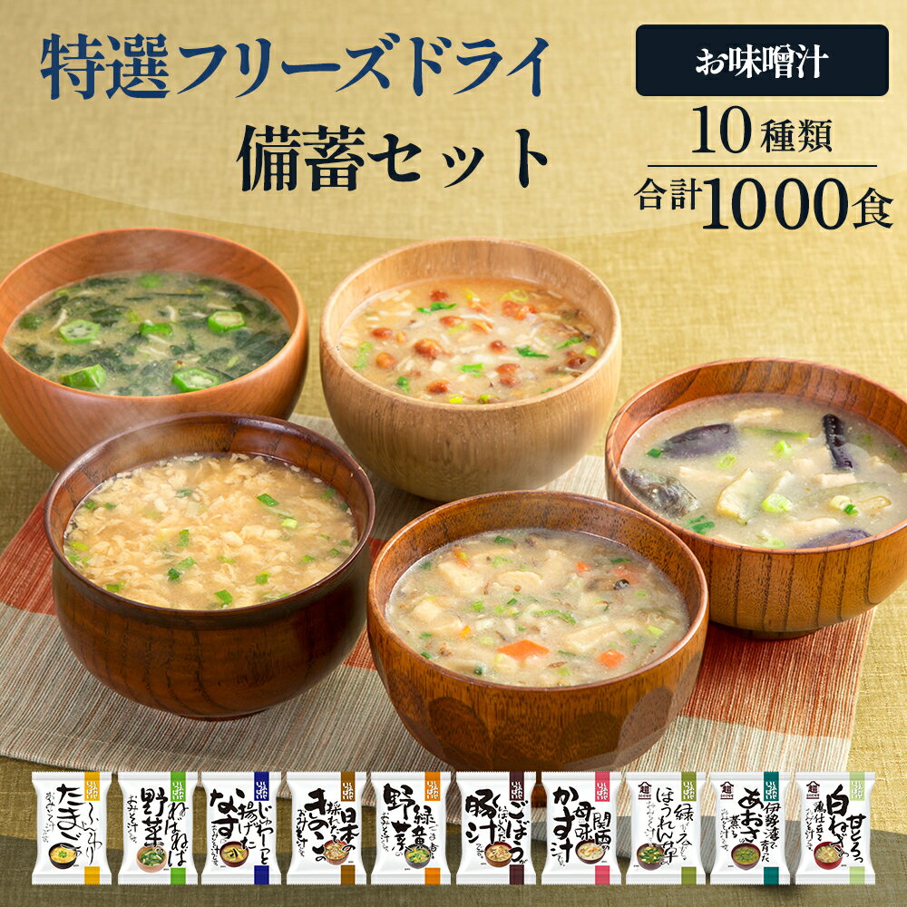 [大容量]特選フリーズドライ 備蓄セット (1000食(10種類)) [ 加工食品 フリーズドライ詰め合わせ 簡単 手軽 朝食 ランチ 夕飯 時短 本格的 ]