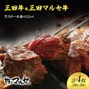 【ふるさと納税】三田牛＆三田マルセ牛ステーキ食べくらべ　【お肉・牛肉・ロース・お肉・牛肉・ステーキ】