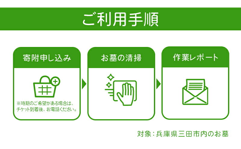 【ふるさと納税】 お客様になり代わりお墓見守り隊 ( お墓参り代行チケット 1枚 ) 送料無料 兵庫県 三田市[ 3d28bae500000 ] 3