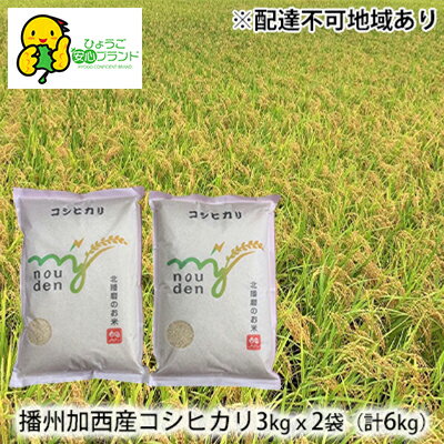 米 令和5年産 播州加西産 コシヒカリ 3kg×2袋(計6kg)[ お米 白米 精米 ] [お米・コシヒカリ]