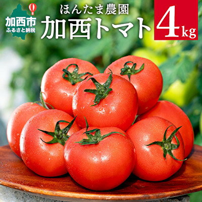 野菜 大玉トマト 4kg 2kg×2箱 兵庫県加西市産 とまと 産地直送 丸かじり 産直 ほんたま農園 お届け：2023年4月上旬～2023年6月下旬