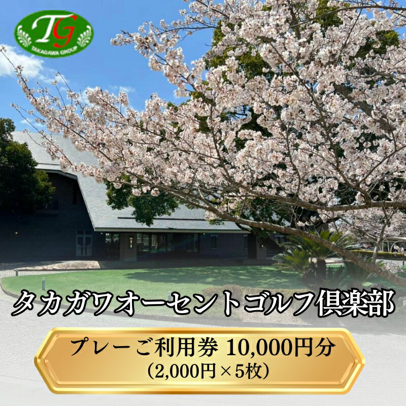 【ふるさと納税】タカガワオーセントゴルフ倶楽部 ゴルフ場 利用券 10,000円分 (2,000円×5枚) 全日利...