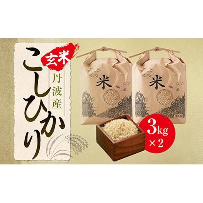 【玄米】丹波産こしひかり玄米《令和5年度産》3kg×2