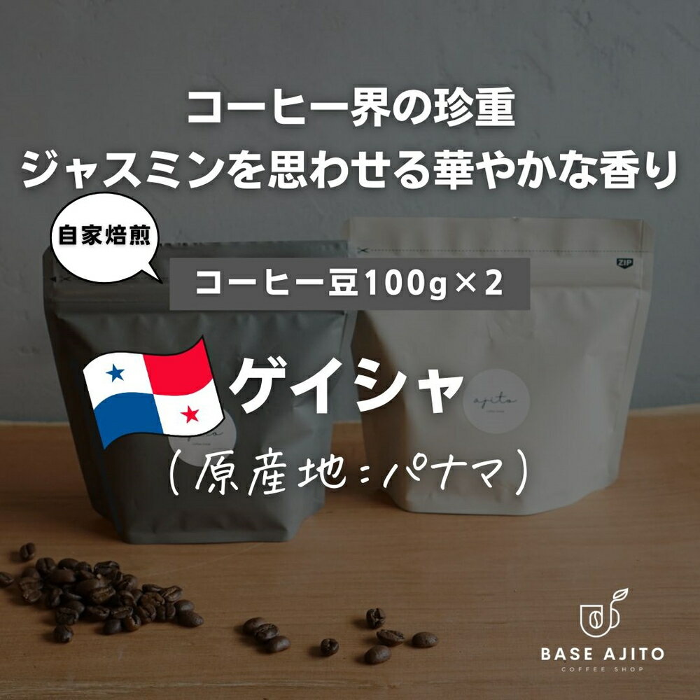 パナマ ゲイシャ 100g×2(豆) 兵庫県 丹波篠山市 コーヒー 珈琲 カフェ好き 珈琲好き 自家焙煎 香り高い