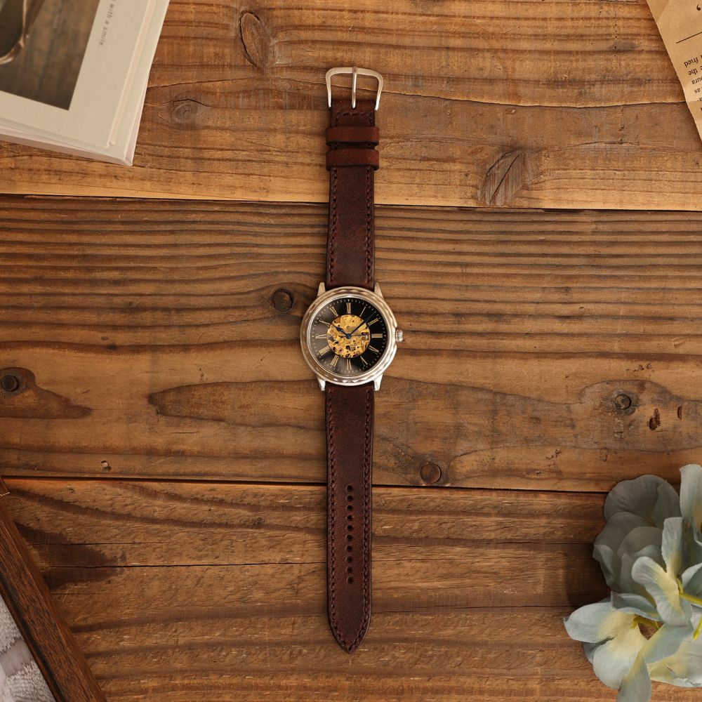 【ふるさと納税】ハンドメイド腕時計（機械式自動巻）ATG-WR181