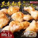 【ふるさと納税】国産黒毛和牛 タレ漬けホルモンミックス柚子胡椒 250gx2・250gx4 | 兵庫県 丹波篠山市 国産黒毛和牛 タレ漬けホルモンミックス 柚子胡椒 500g(250g×2袋) 1kg(250g×4袋) 焼肉用 ホルモン 肉 小分け 冷凍 ギフト 大容量