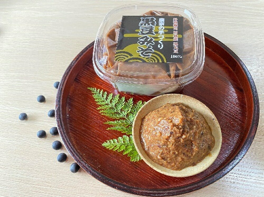 【ふるさと納税】【定期便・隔月 全3回】農家の手作り　黒豆みそ　500g入り　合計9パック(3パックを3回） | 兵庫県 丹波篠山市 五つ星ひょうご