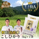 【ふるさと納税】【毎月数量限定】令和6年産 丹波篠山産 特Aランク 農薬不使用特別栽培米 越光 (5kg×2袋) | 丹波篠山 お米 おこめ ブランド米 ごはん...