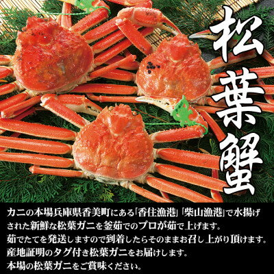 【ふるさと納税】兵庫県香住産　特選釜茹で松葉ガニ【11月中旬以降発送】【配送不可地域：離島】【1149881】