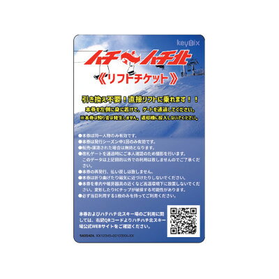 ハチ高原スキー場リフト1日券(こども)1枚【1349535】