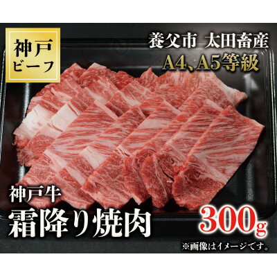 神戸牛 霜降り焼肉 300g[配送不可地域:離島]