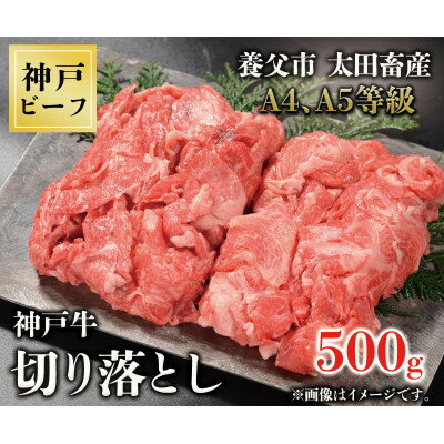 【ふるさと納税】神戸牛　切り落とし　500g【配送不可地域：離島】【1443412】 1