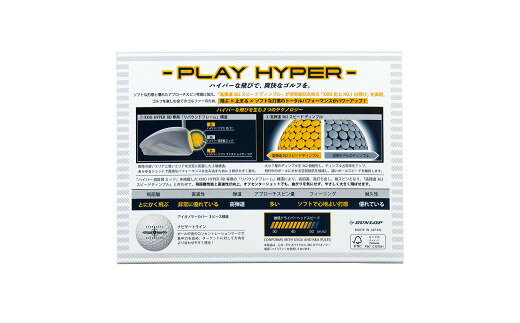 【ふるさと納税】ゴルフボール　ゼクシオハイパーRD　イエロー【2ダース/24球入り】