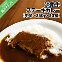 【ふるさと納税】淡路牛ステーキカレー(中辛)　250g×20