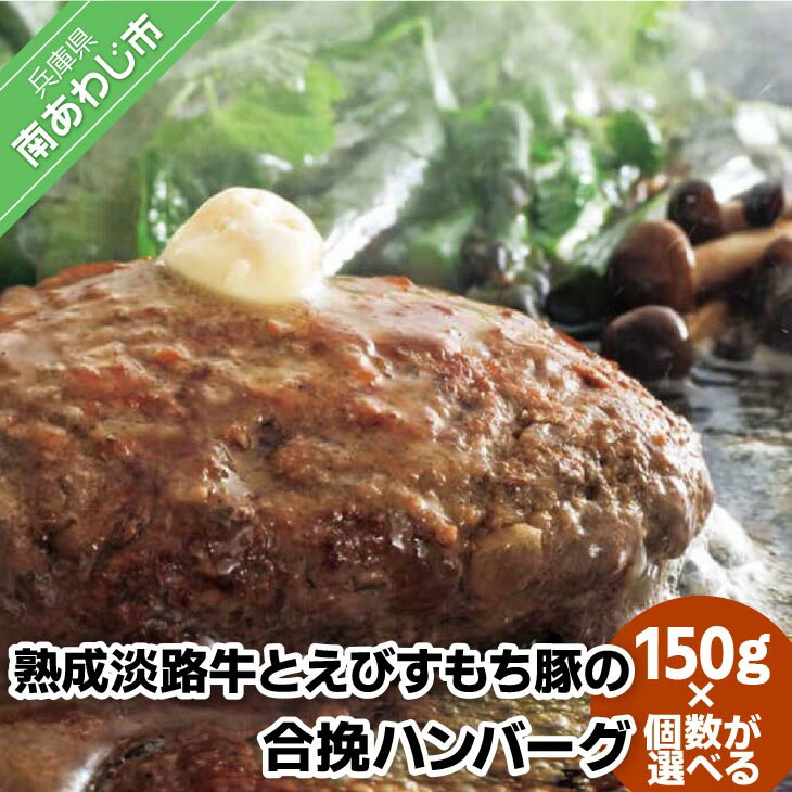 熟成淡路牛とえびすもち豚の合挽ハンバーグ 150g[6個・12個・24個・48個]