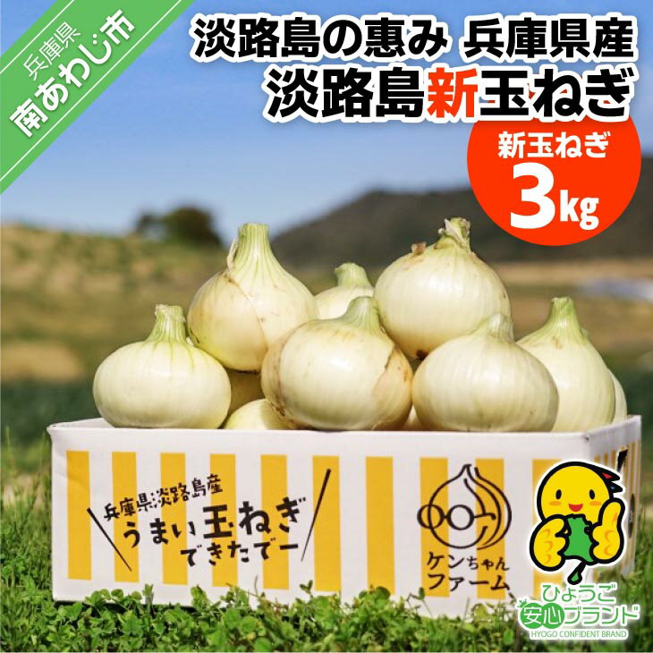 ＼うまい玉ねぎできたでー／ 特別栽培・新玉ねぎ3kg （早生）～ひょうご安心ブランド認証取得～◆配送4月下旬～6月下旬