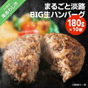 【ふるさと納税】淡路島の味　まるごと淡路BIG生ハンバーグ　180gX10個