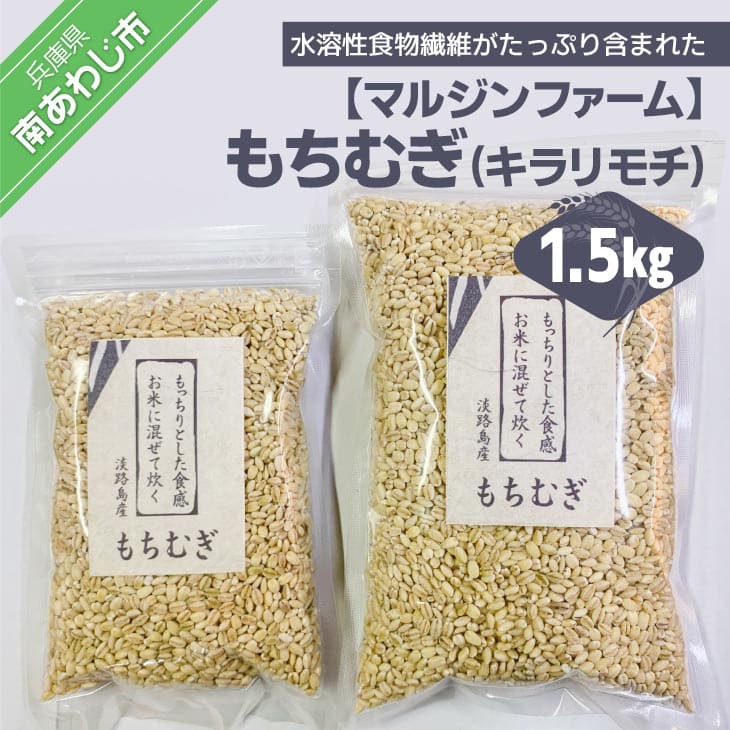 【ふるさと納税】【マルジンファーム】淡路島 南あわじ産 もちむぎ(キラリモチ)1.5kg
