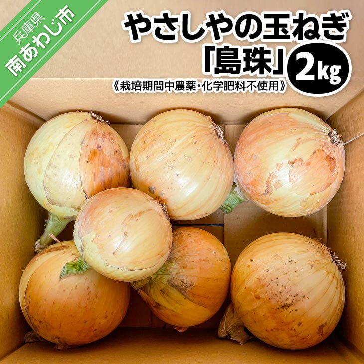 有機農法で栽培(栽培期間中農薬・化学肥料不使用)やさしやの玉ねぎ「島珠」 2kg