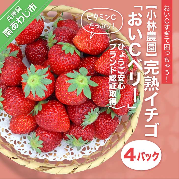 【ふるさと納税】【小林農園】完熟いちご「おいCベリー」◆配送 1月上旬〜5月中旬のサムネイル