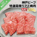 【ふるさと納税】神戸ビーフA4ランク 特選霜降りアミ焼き用 500g