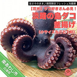 【ふるさと納税】【花光】タコ好きさん必見！淡路の島ダコ釜揚げ（小サイズ丸ごと1杯）【旨さそのまま♪期間限定フレッシュ冷蔵便】