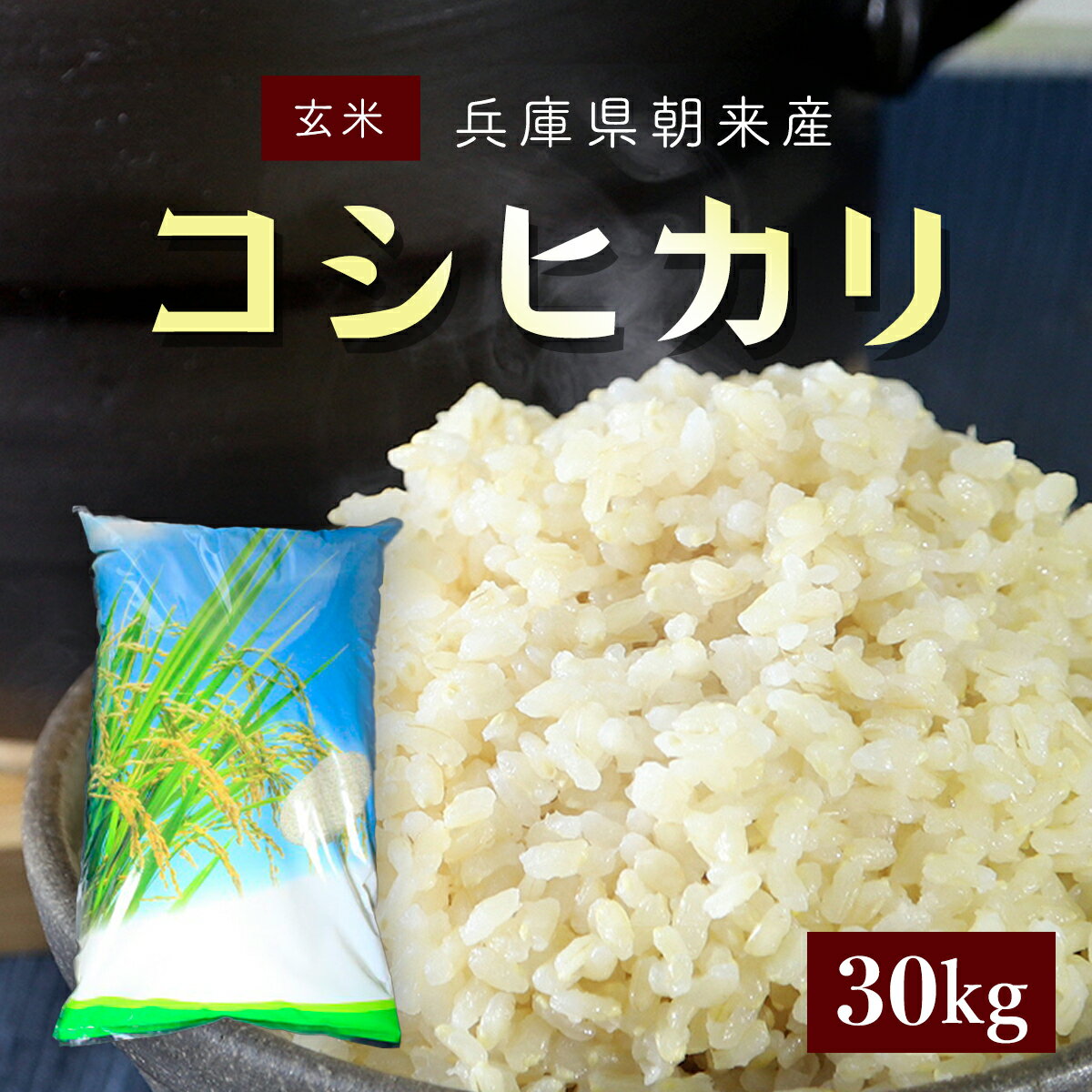 【ふるさと納税】朝来産コシヒカリ米 (30kg)《玄米》米 コメ こめ お米 おこめ ご飯 ごはん 玄米 げん...