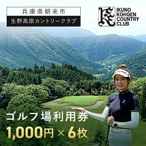 【ふるさと納税】生野高原カントリークラブ ゴルフ場利用券 6,000円分 (1,000円×6枚) | ゴルフ ゴルフ場 ゴルフ場利用券 利用券 チケット 割引券 兵庫県 朝来市 AS7C12