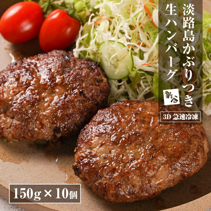 淡路島かぶりつき生ハンバーグ 1.5kg(150g×10個) [3D急速冷凍]