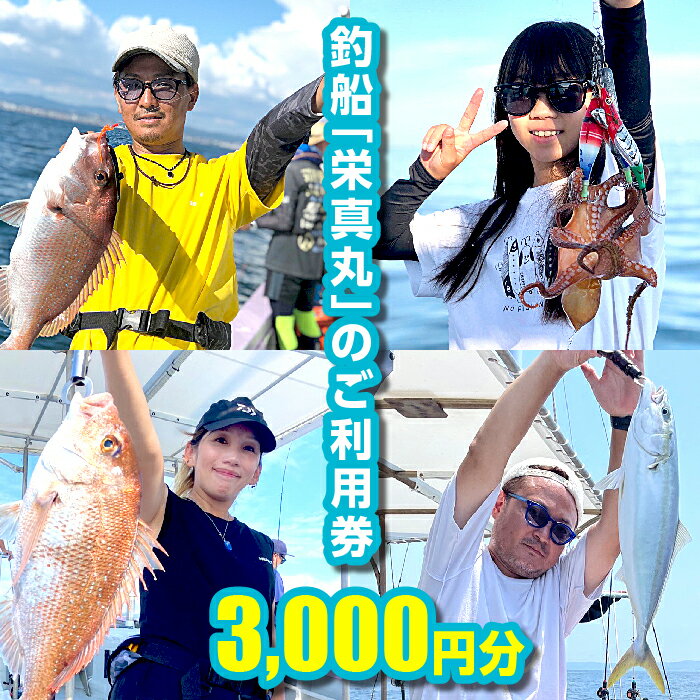 釣船「栄真丸」のご利用券(3,000円分) 釣り 乗船券 淡路島 船釣り 体験 海釣り
