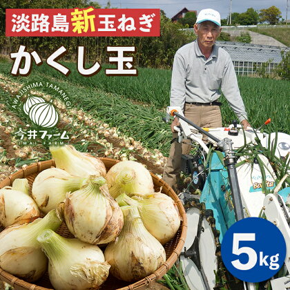 【新たまねぎ】今井ファームの淡路島たまねぎ「かくし玉」 5kg【発送時期2024年4月下旬～5月頃】