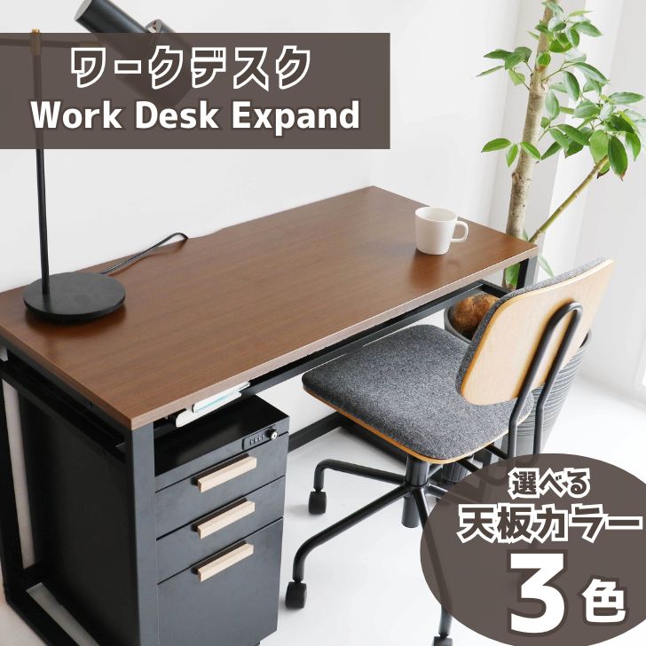 【ふるさと納税】ワークデスク エクスパンド Work Desk Expand シンプル ヴィンテージ ナチュラル ブラウン グレー リモートワーク 在宅 テレワーク パソコンデスク 学習机 ワークデスク 収納 家具 インテリア デスク 机 テーブル 加西市 市場家具 宍粟市 フジイ AZ25