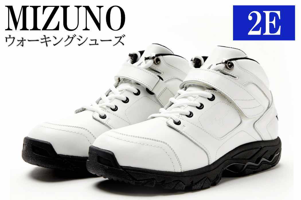 【ふるさと納税】AO24　ミズノウォーキングシューズ ミッドカット【ホワイト2E】　OD　SPECIAL2 WG mizuno　オーダーシューズ　レザー　天然皮革　Wgrip搭載　リニューアル　散歩　オーダーメイド　手作り　日本製　本革　ウォーキング　シューズ　幅広　負担軽減　靴 1