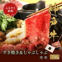 【ふるさと納税】【和牛セレブ】 神戸牛 すき焼き & しゃぶしゃぶ セット 【 モモ 】 750g すきやき 牛肉 肉 神戸ビーフ 神戸肉 兵庫県 加東市