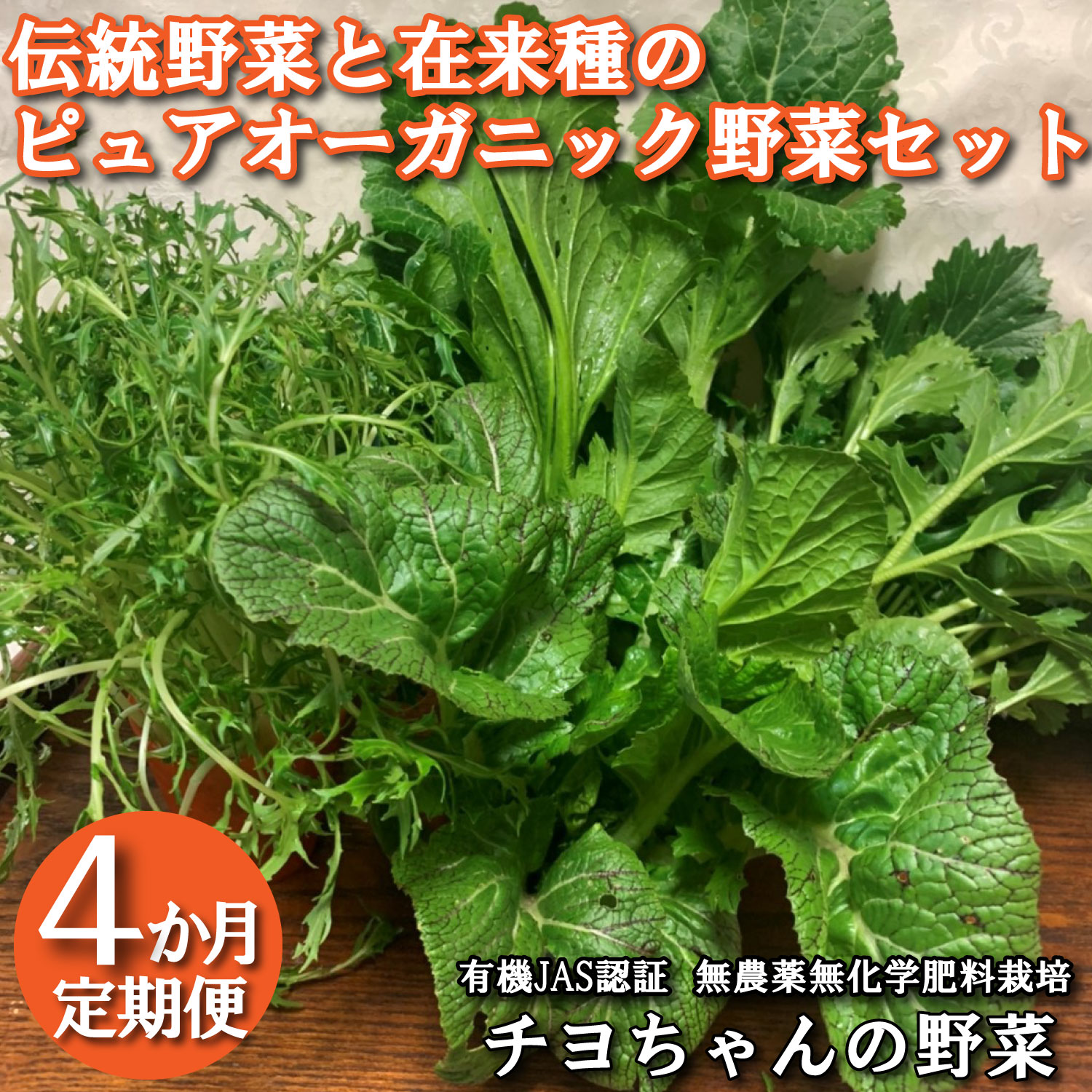 【ふるさと納税】【季節限定】伝統野菜と在来種のピュアオーガニック野菜セット4か月定期便[1181] 出荷時期は1月～6月末 播州 伝統野菜 無農薬 有機JAS認証