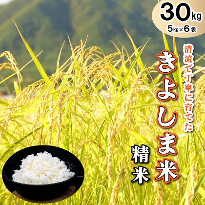 米 きよしま米【精米】5kg×6袋[821]米 白米 国産
