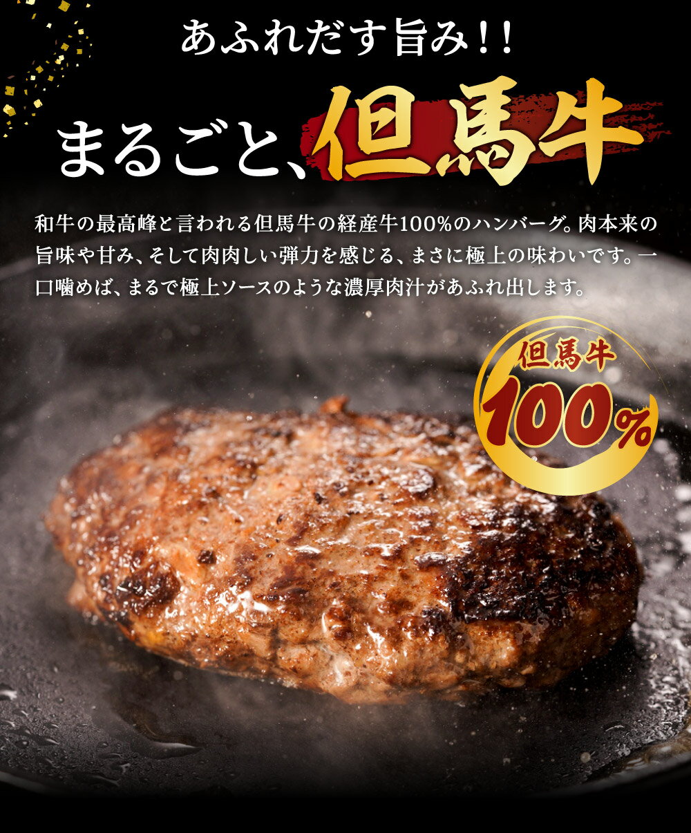 【ふるさと納税】但馬牛 ハンバーグ 10人前 （150g×10個）個包装 牛肉 黒毛和牛 100% 国産 経産牛 和牛 赤身 味付け ほくぶ バーベキュー bbq キャンプ アウトドア 焼肉 小分け 簡単調理 セット 詰め合わせ 詰合せ 冷凍 お弁当 おかず 020AA09N.