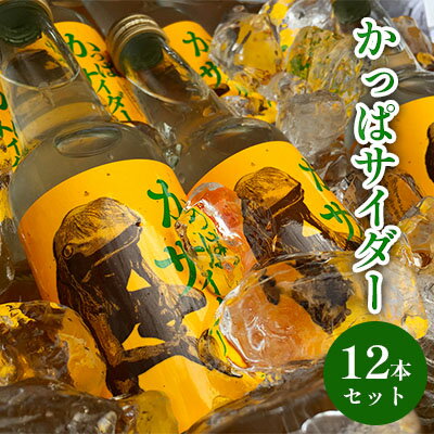 かっぱサイダー（12本セット）　【 飲料類 炭酸飲料 サイダー さっぱり 瓶 】