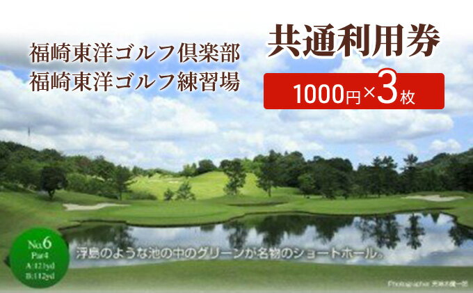 【ふるさと納税】福崎東洋ゴルフ倶楽部・福崎東洋ゴルフ練習場 共通利用券 1000円×3枚　【 スポーツ 趣味 練習 大人 社会人 チケット ゴルフ練習場利用券 体験型 】