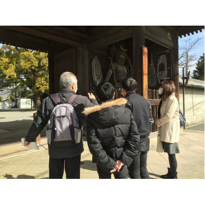 【ふるさと納税】斑鳩寺参拝と七色ブレスレット作りSサイズ8mm【体験チケット】【1293654】