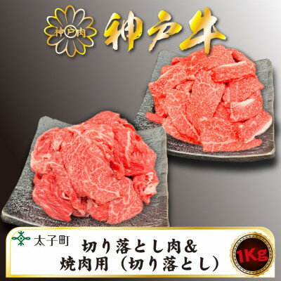 訳あり神戸牛 TSSY2S 切り落とし・焼肉(不揃い) 500gずつセット[配送不可地域:離島]