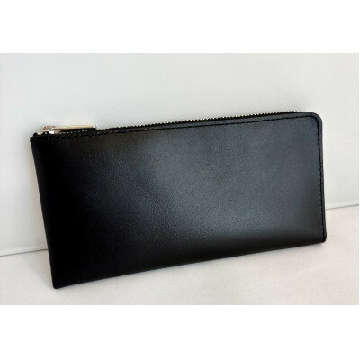 【ふるさと納税】【申込受付後 生産】ジャパンレザー　本格牛革使用　本革長財布(ブラック)【1653529】