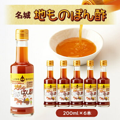 6位! 口コミ数「0件」評価「0」名城　地ものぽん酢200ml　6本セット【1004519】