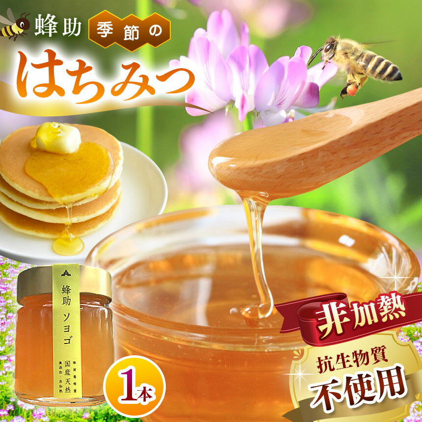 [ 抗生物質不使用 ][ 非加熱 ] 蜂助の季節のはちみつセット 240g×1本 | 季節 蜂蜜 密 季節の花 ハチミツ はちみつ セット 国産 無抗生物質 非加熱 兵庫県 上郡町