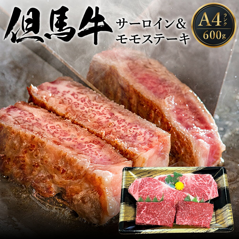 A4ランク 但馬牛 サーロインステーキ モモ ステーキ 各150g×2枚 計600g 送料無料 食べ比べ 黒毛和牛 盛り合わせ 肉 お肉 セット 経産牛 赤身 和牛 霜降り 肉 BBQ バーベキュー 冷蔵 ファミリー お中元 御歳暮 冷凍 02-29